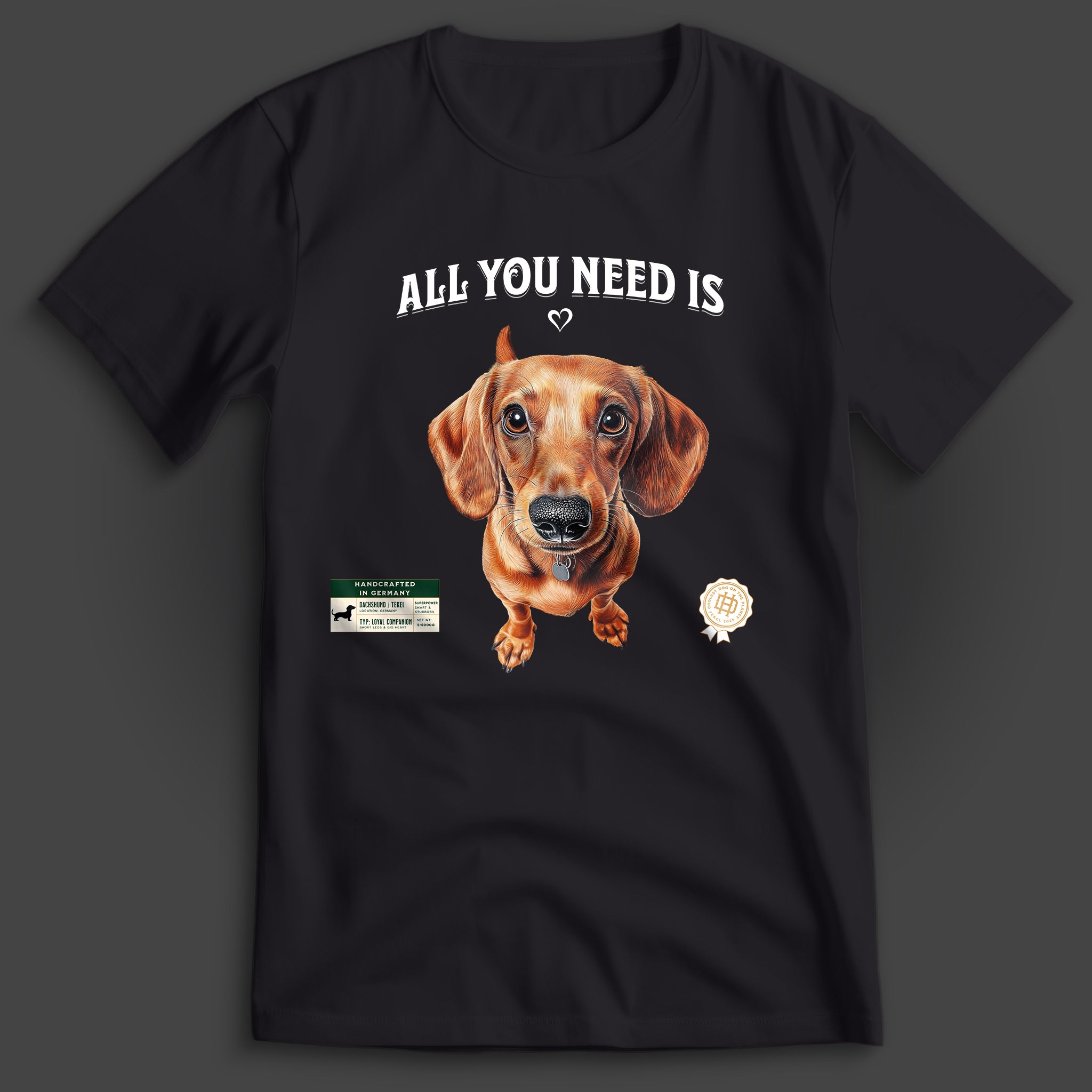 All you Need Is Love Dachshund T-Shirt