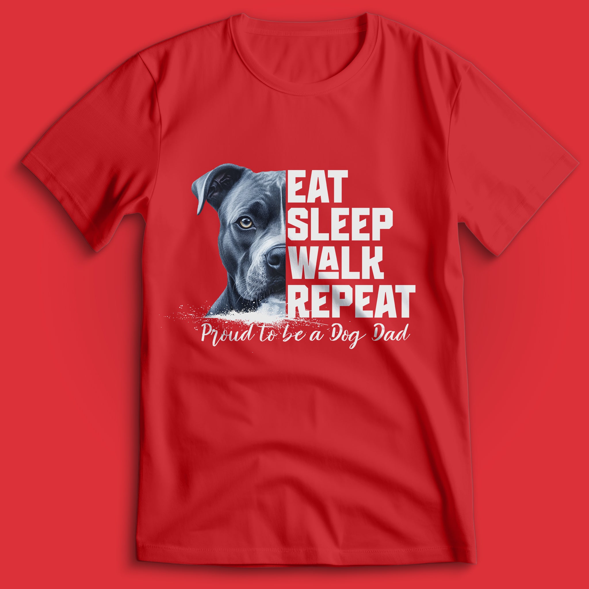 Dog Dad American Pitbull T-Shirt