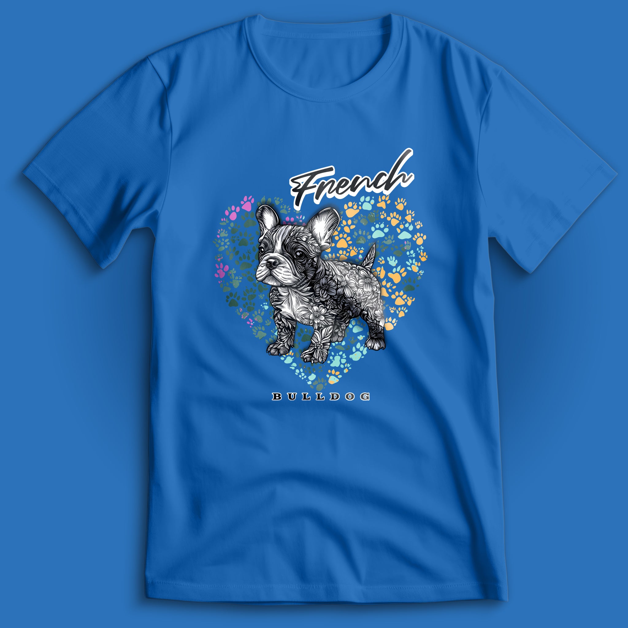French Bulldog Flower Heart 01 T-Shirt