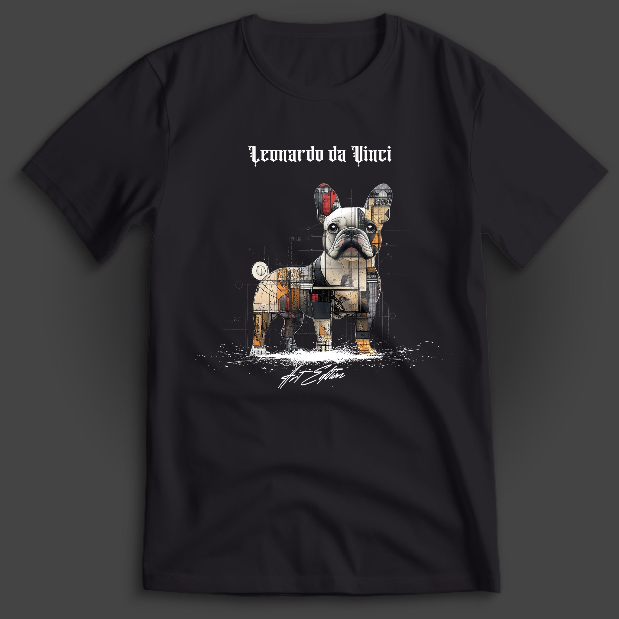French Bulldog Art Edition v2 Leonardo da Vinci T-Shirt