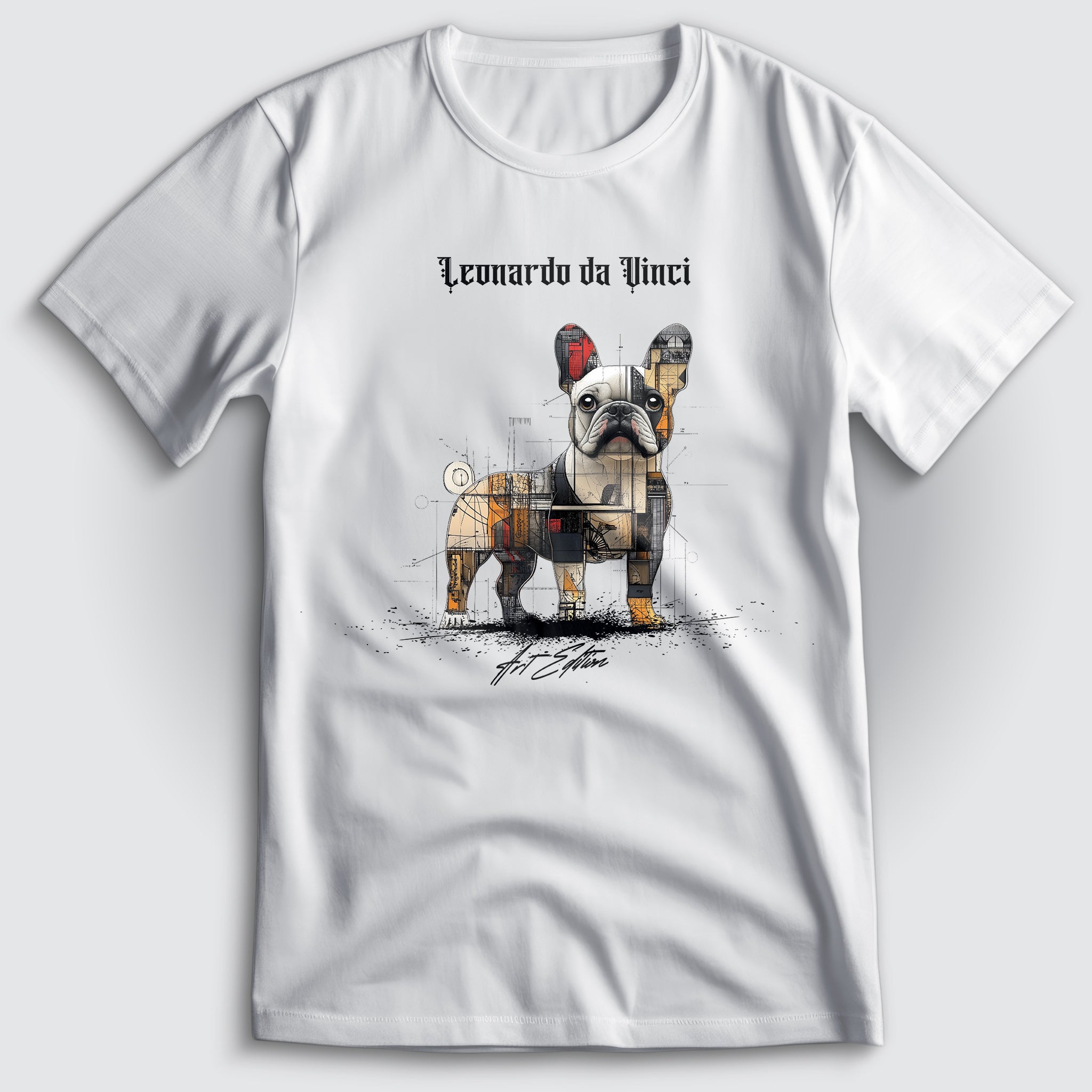 French Bulldog Art Edition v2 Leonardo da Vinci T-Shirt