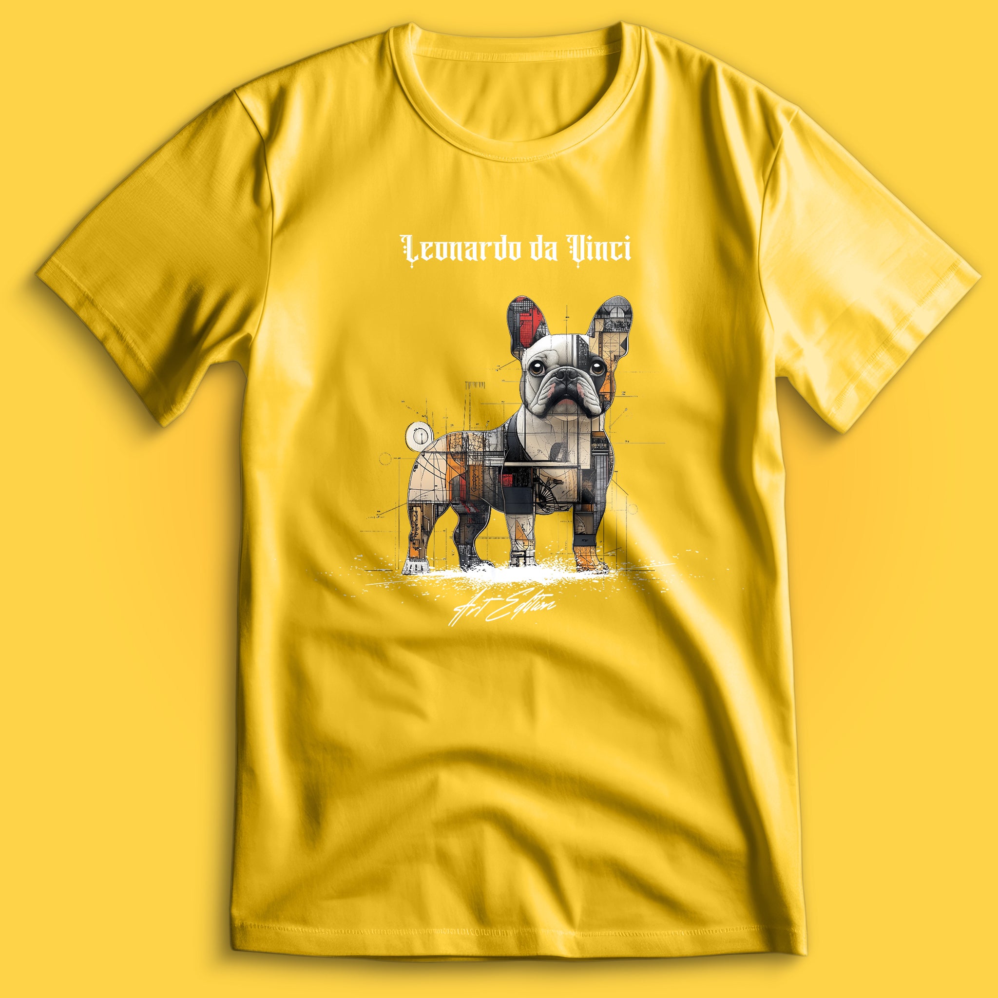 French Bulldog Art Edition v2 Leonardo da Vinci T-Shirt