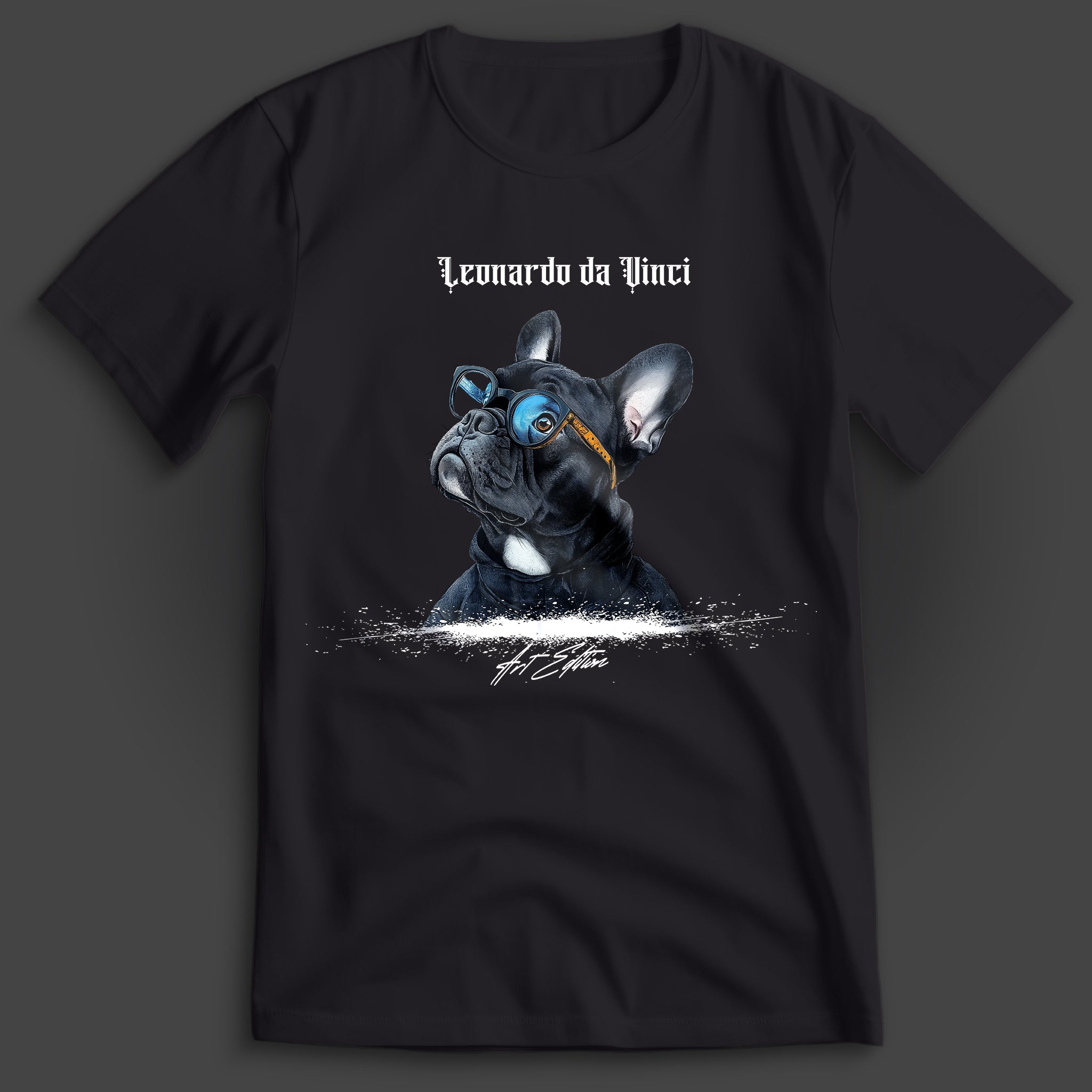 French Bulldog Art Edition Leonardo da Vinci T-Shirt