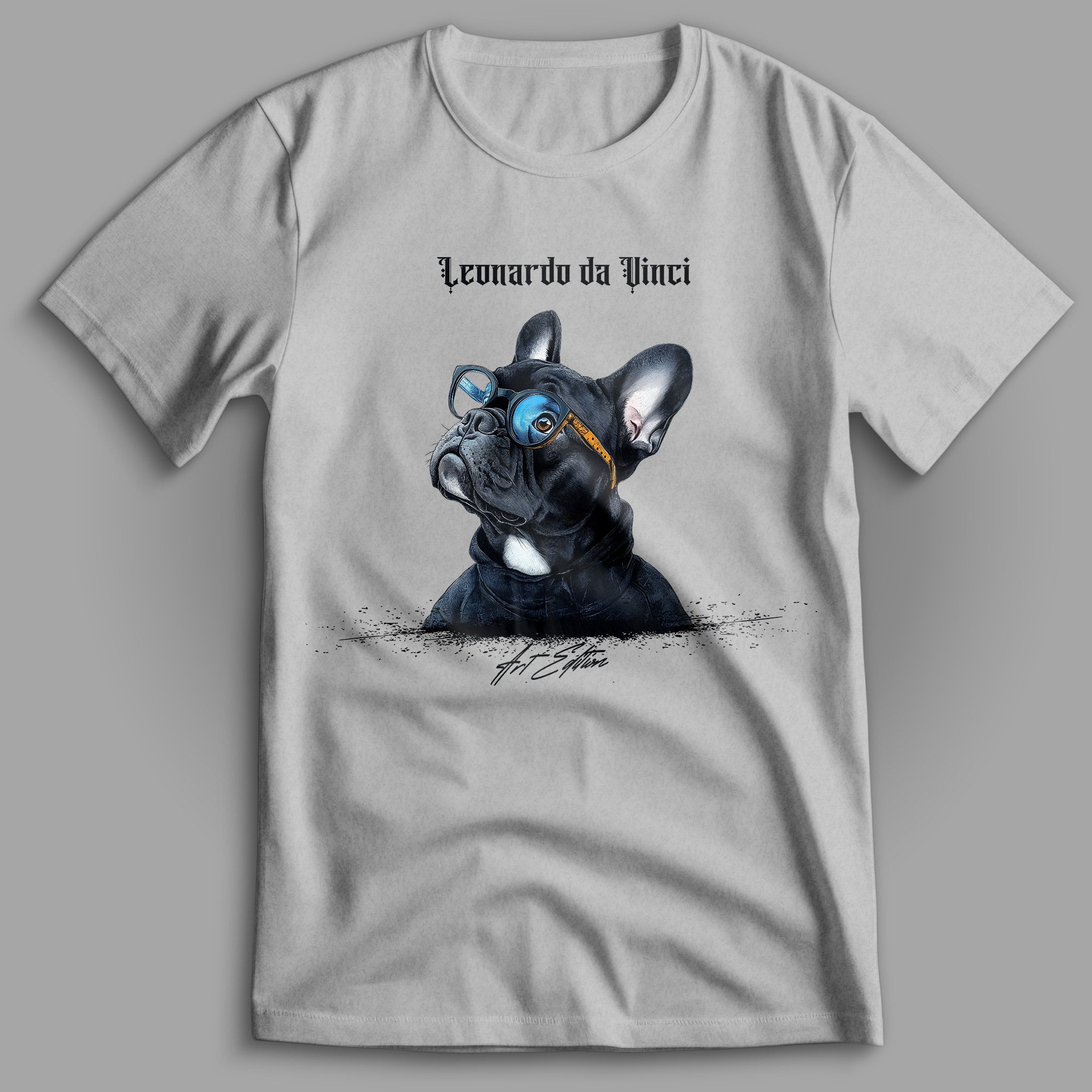 French Bulldog Art Edition Leonardo da Vinci T-Shirt