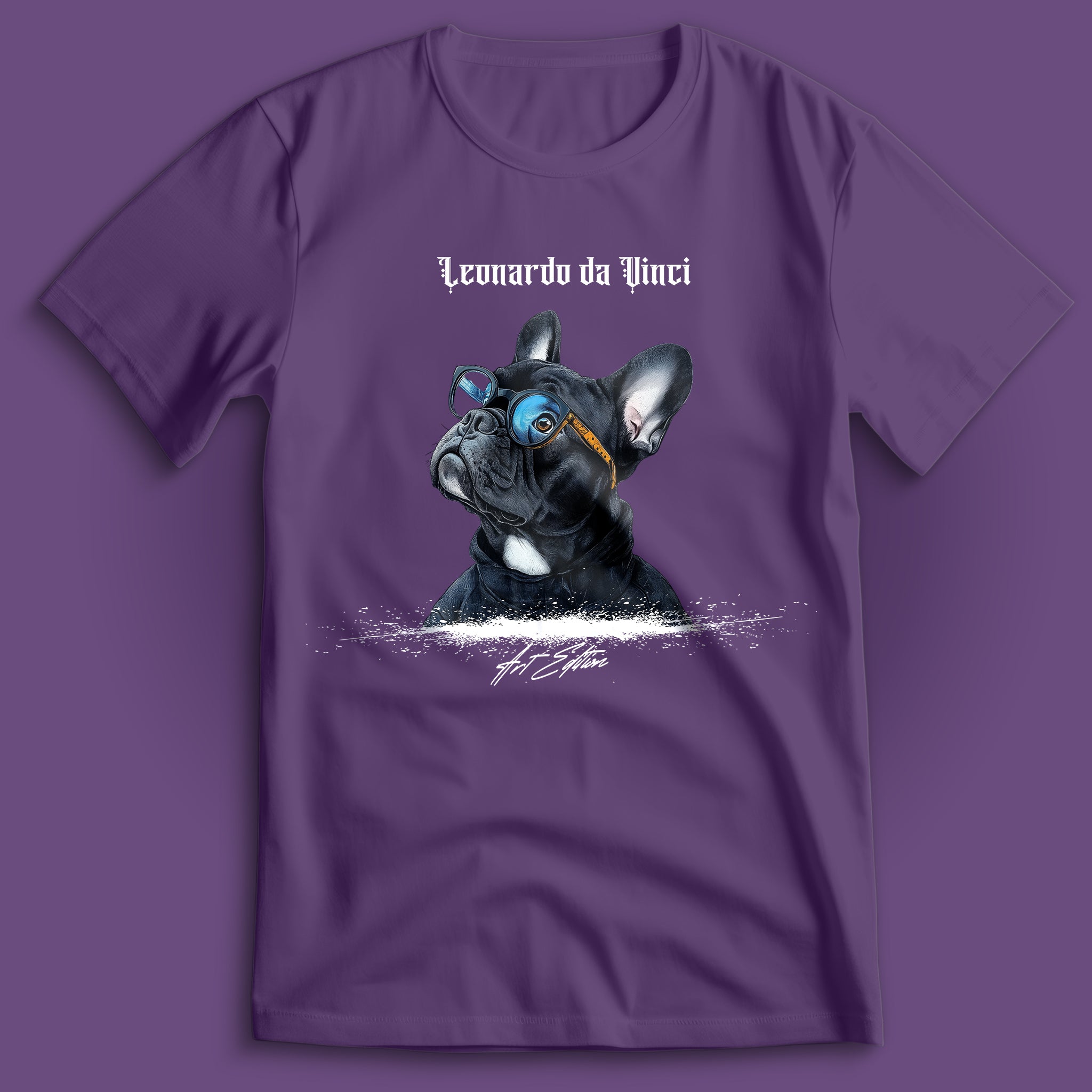 French Bulldog Art Edition Leonardo da Vinci T-Shirt