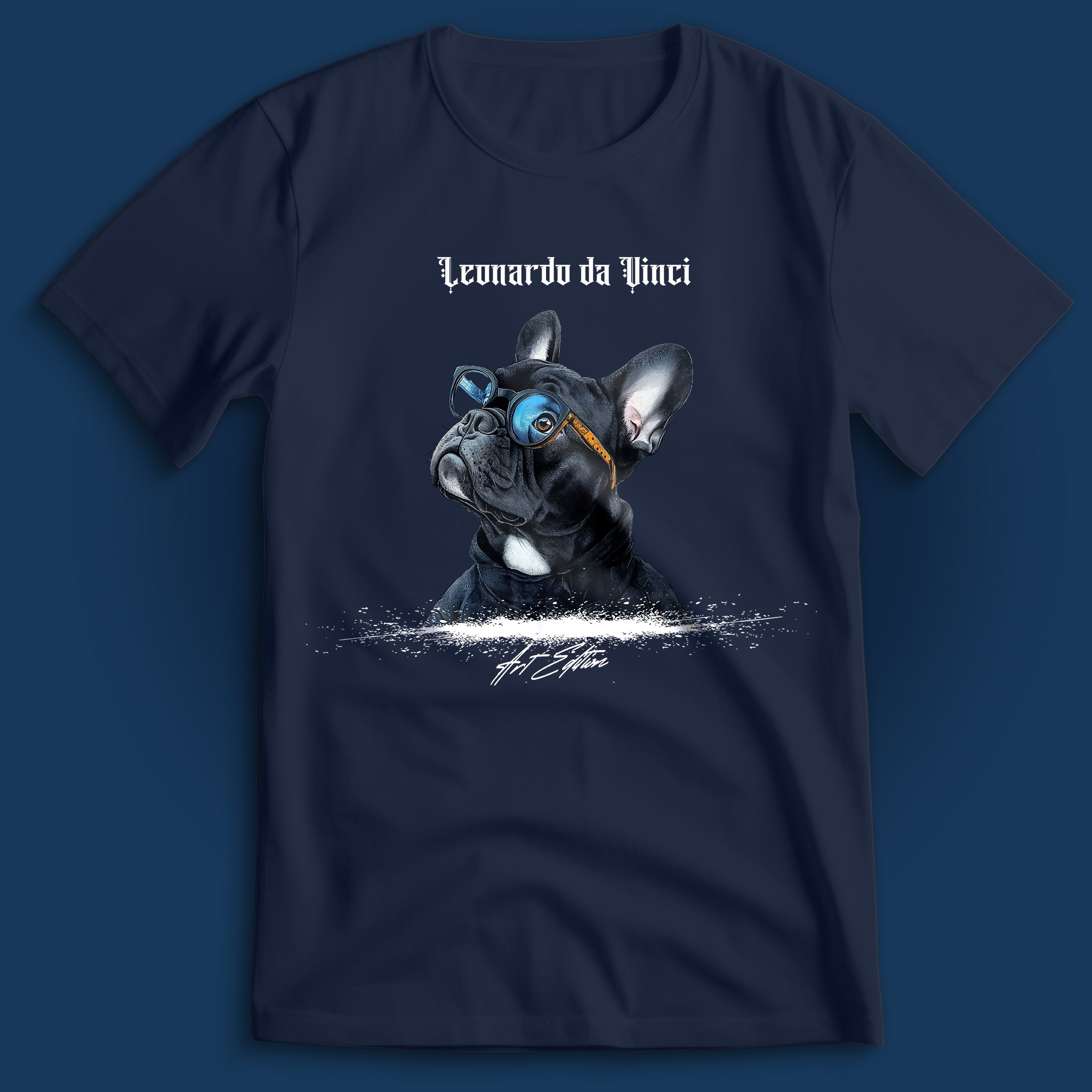 French Bulldog Art Edition Leonardo da Vinci T-Shirt