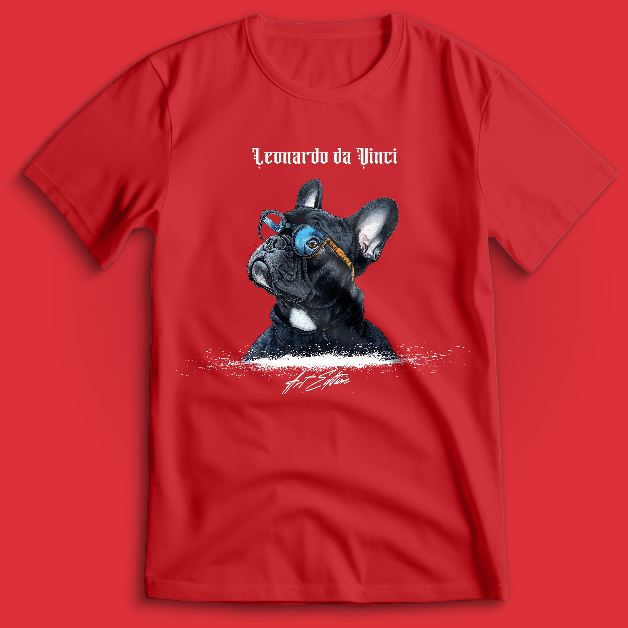 French Bulldog Art Edition Leonardo da Vinci T-Shirt