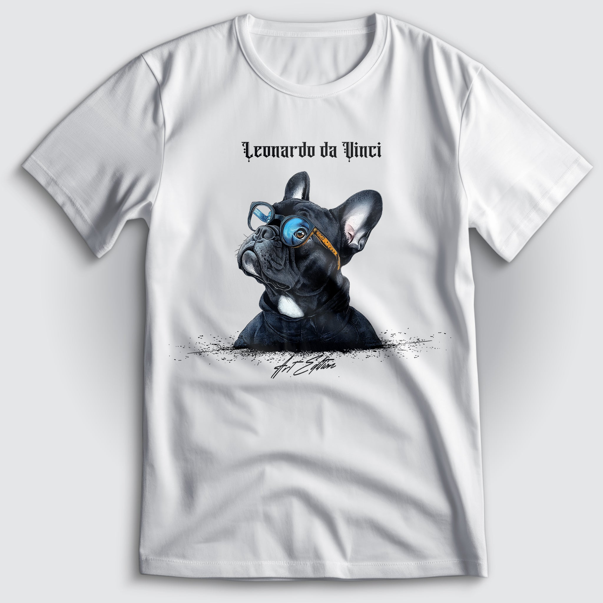 French Bulldog Art Edition Leonardo da Vinci T-Shirt