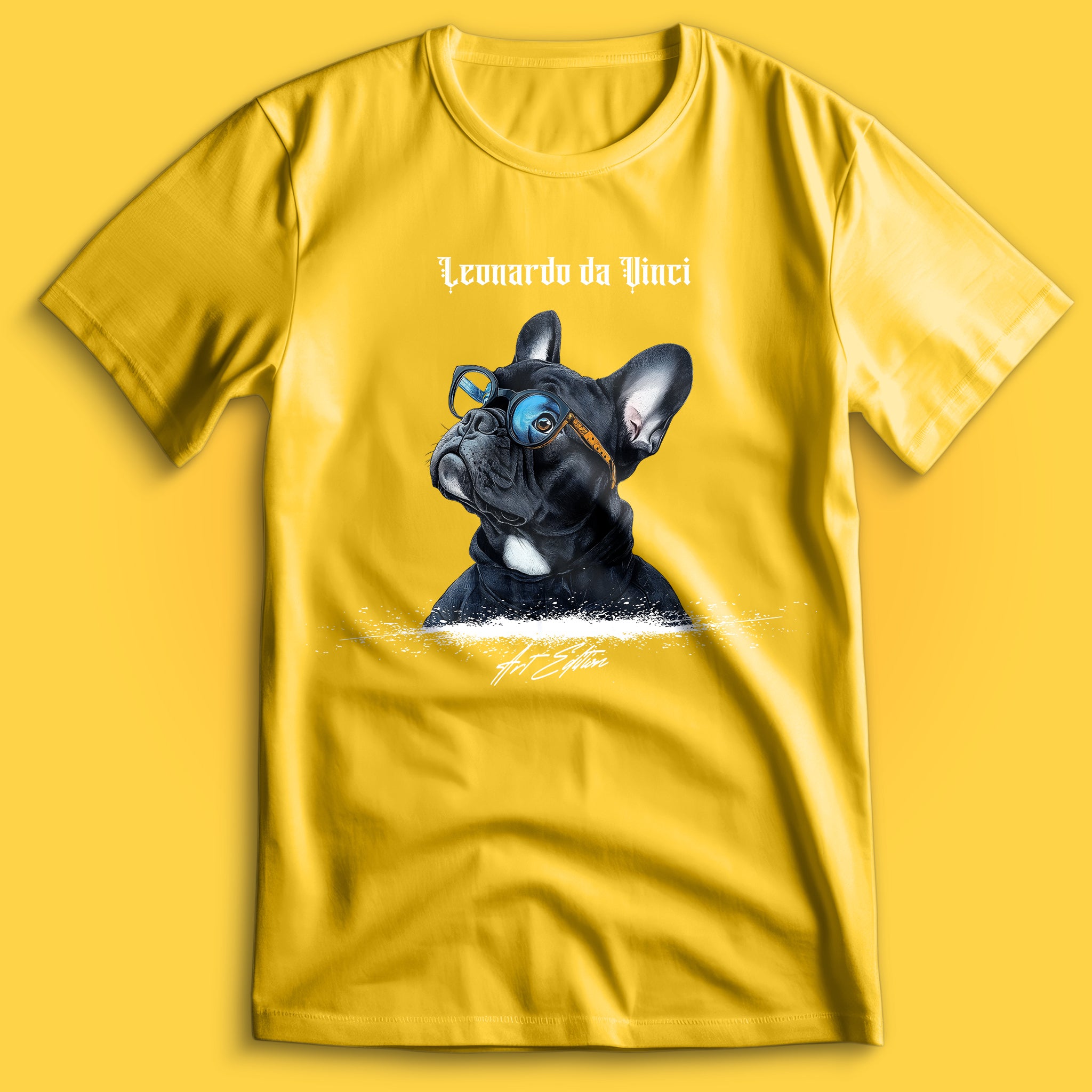 French Bulldog Art Edition Leonardo da Vinci T-Shirt