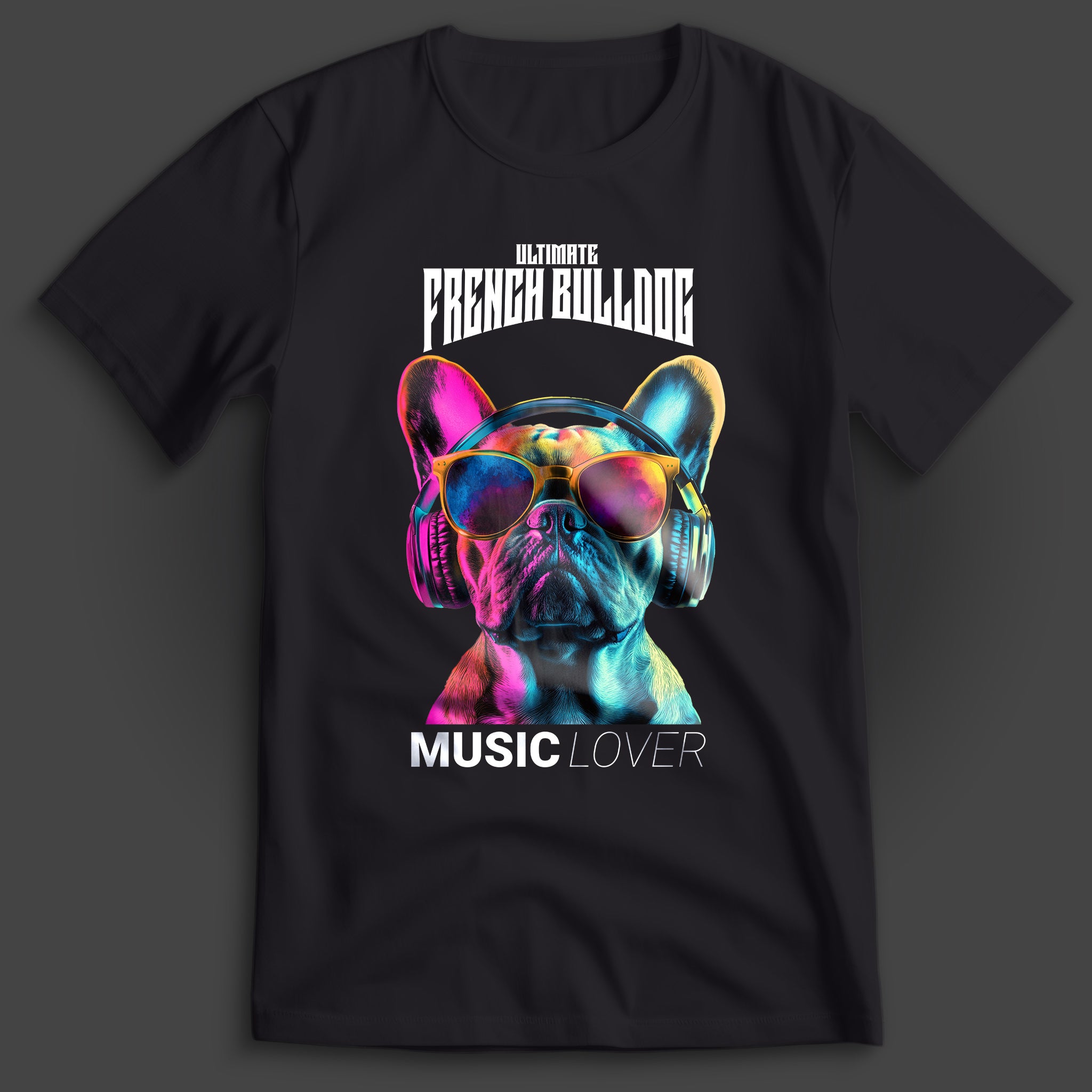 French Bulldog Music Lover T-Shirt