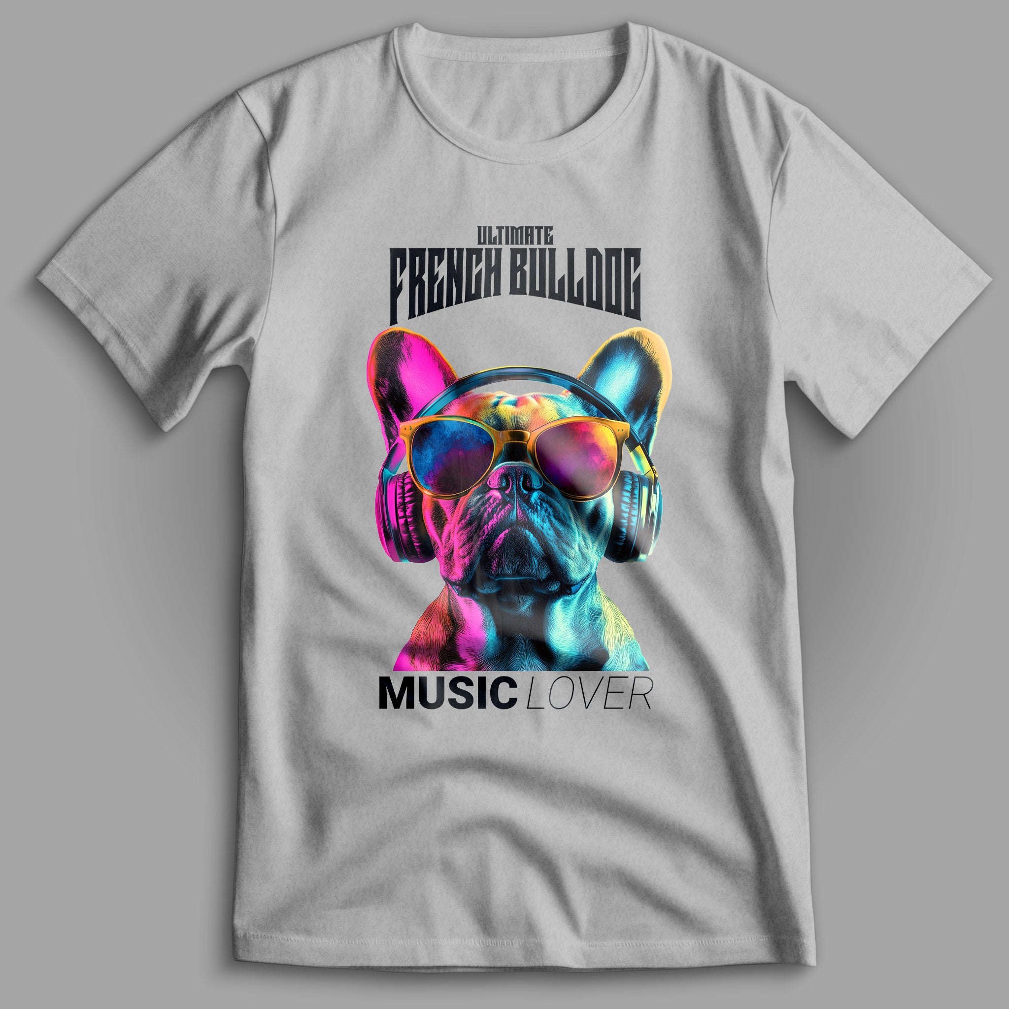 French Bulldog Music Lover T-Shirt