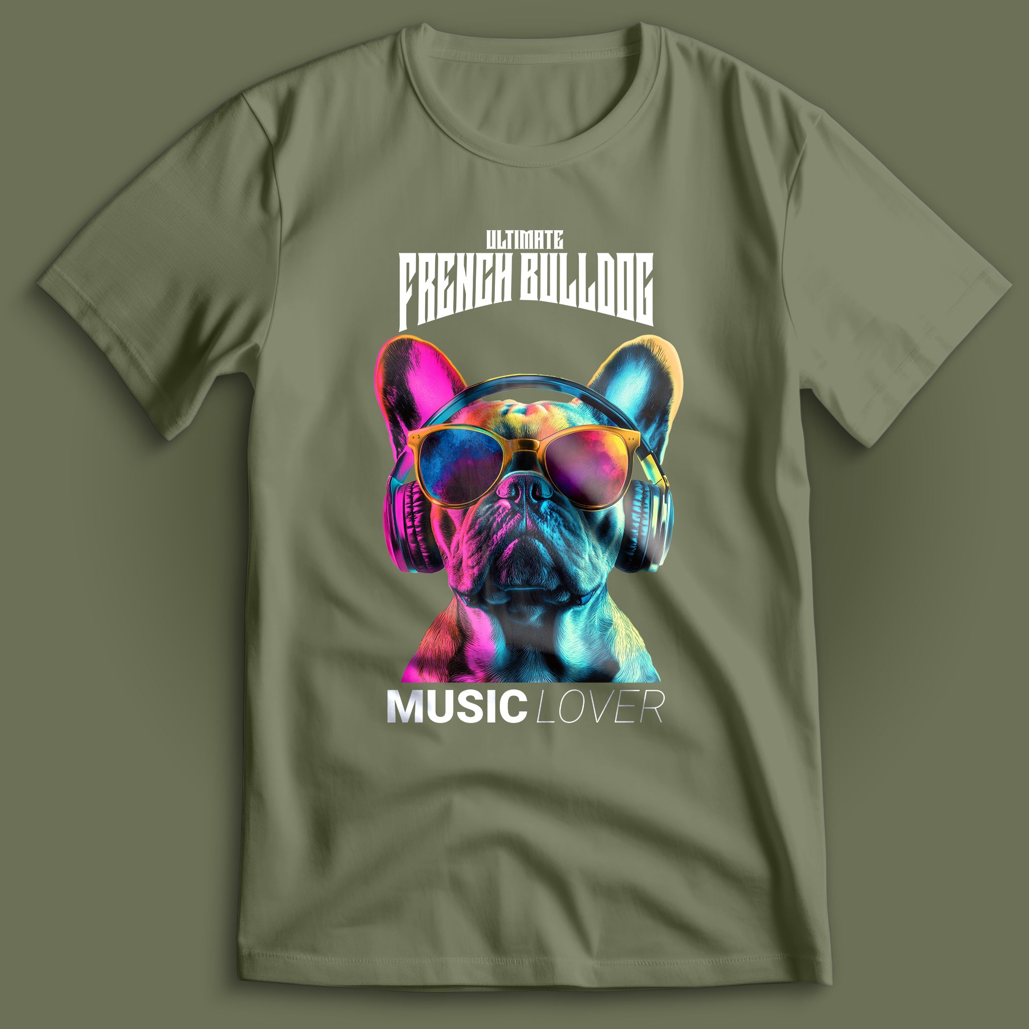French Bulldog Music Lover T-Shirt