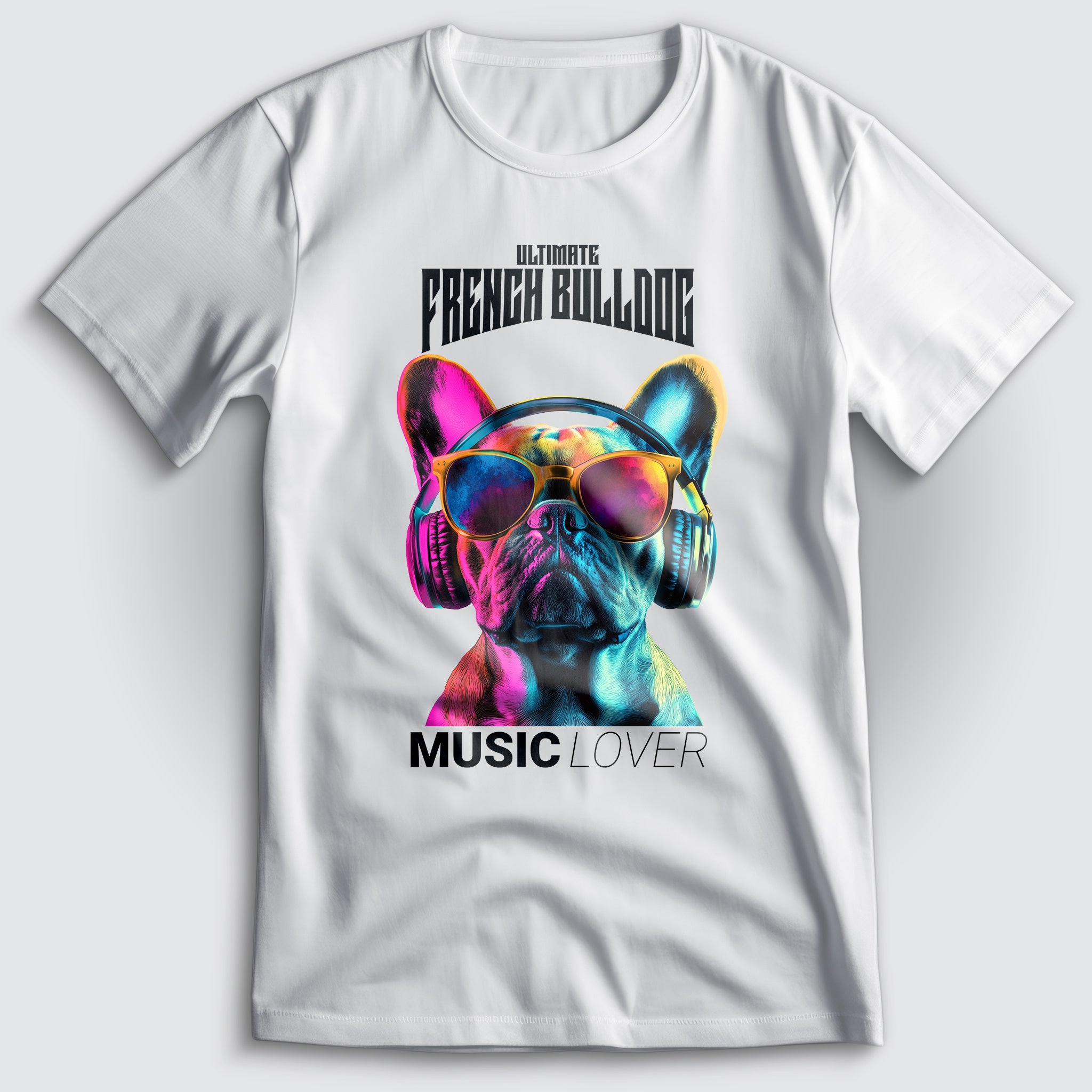 French Bulldog Music Lover T-Shirt