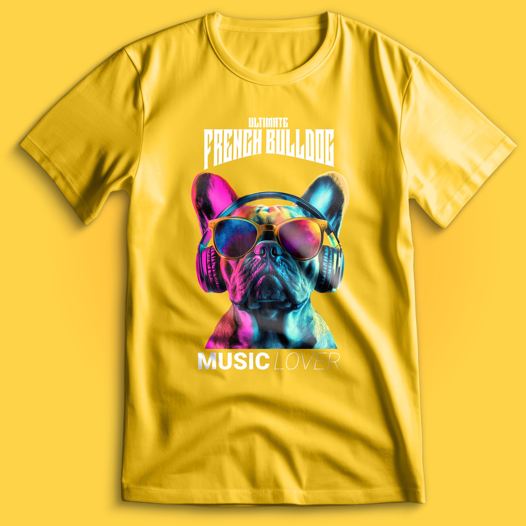 French Bulldog Music Lover T-Shirt
