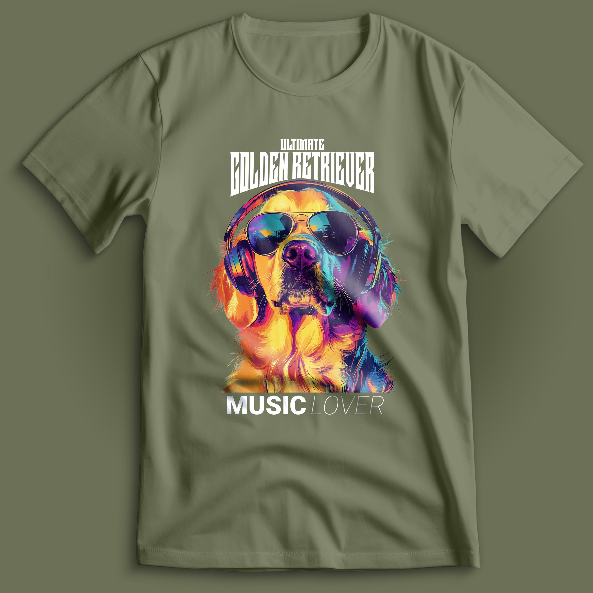 Golden Retriever Music Lover T-Shirt