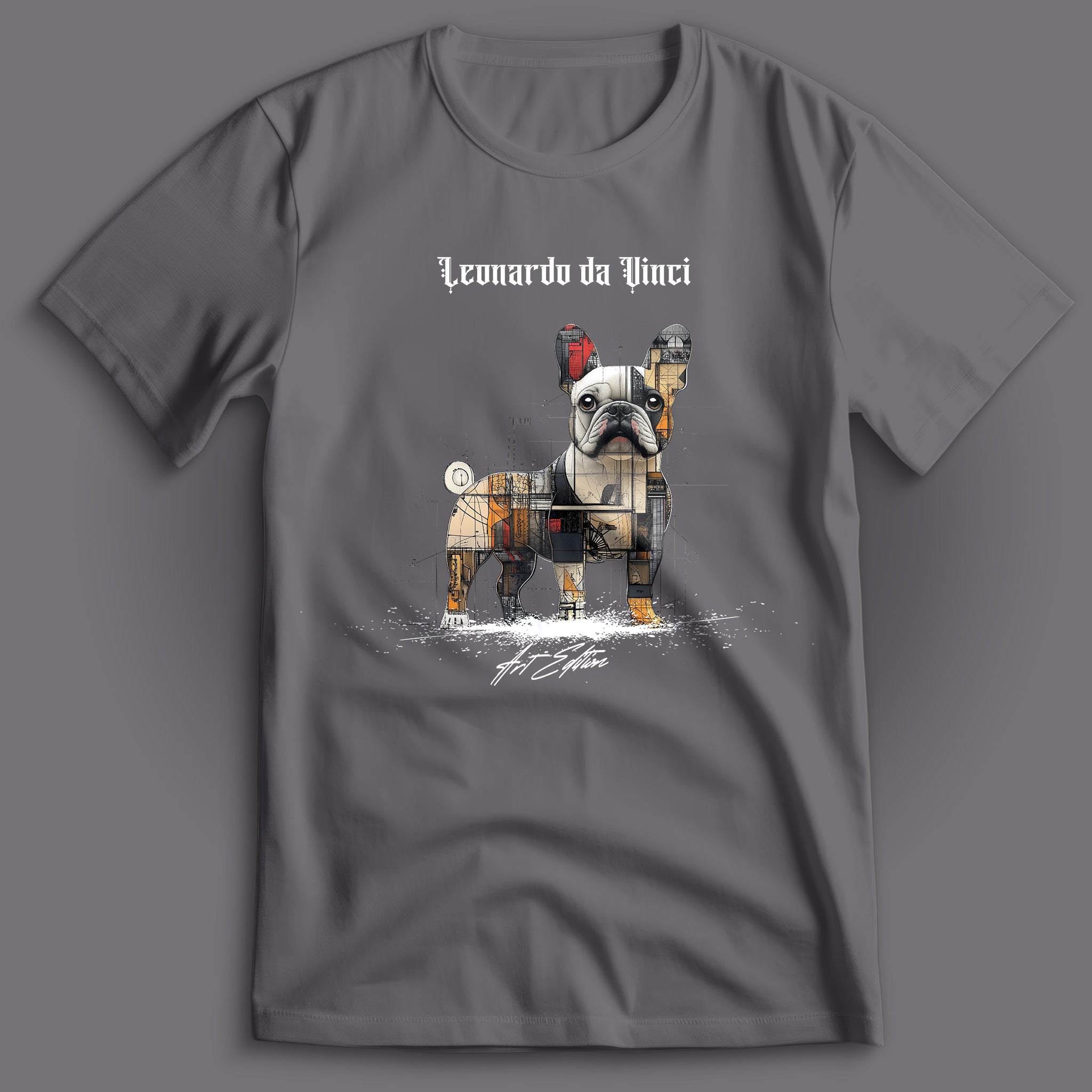 French Bulldog Art Edition v2 Leonardo da Vinci T-Shirt