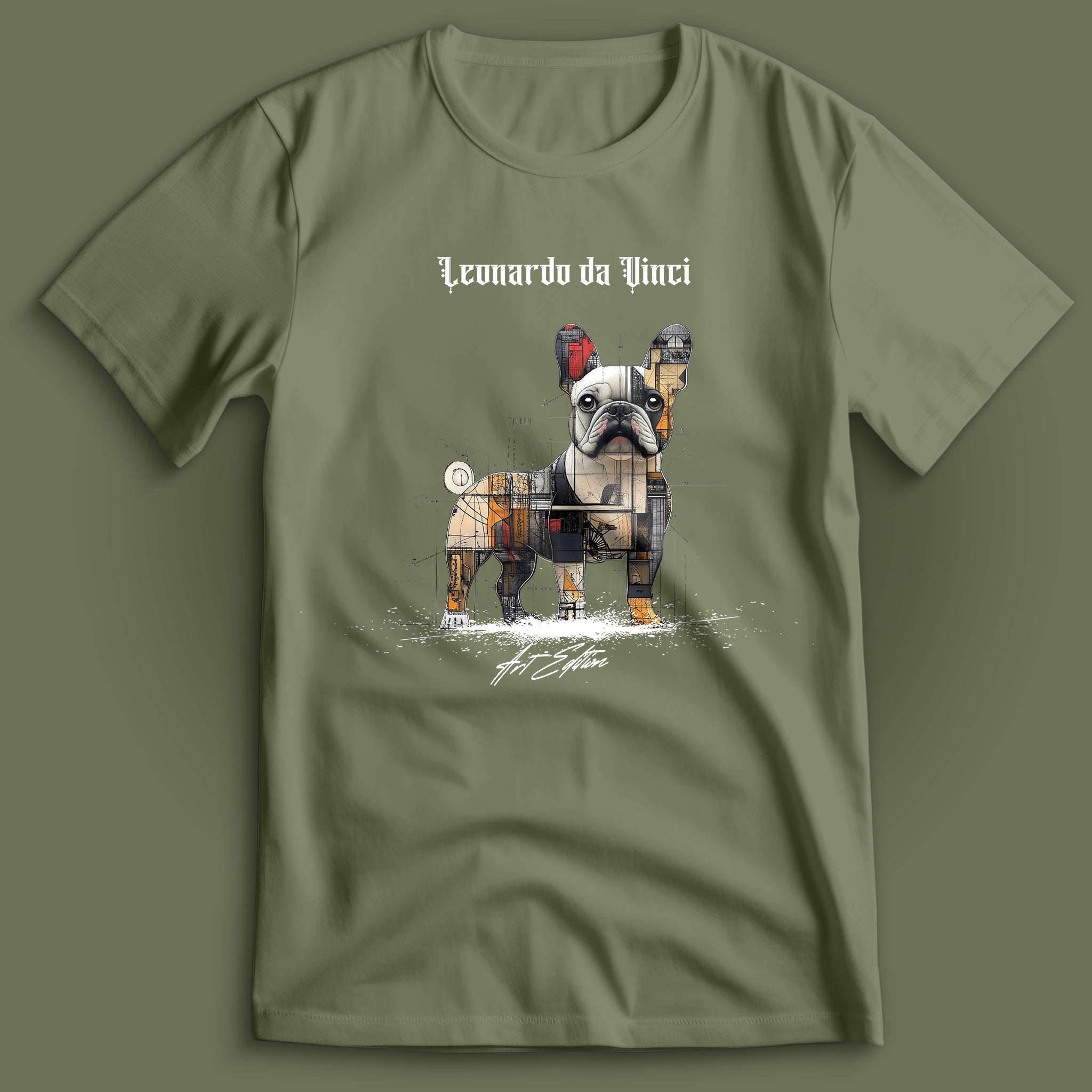 French Bulldog Art Edition v2 Leonardo da Vinci T-Shirt