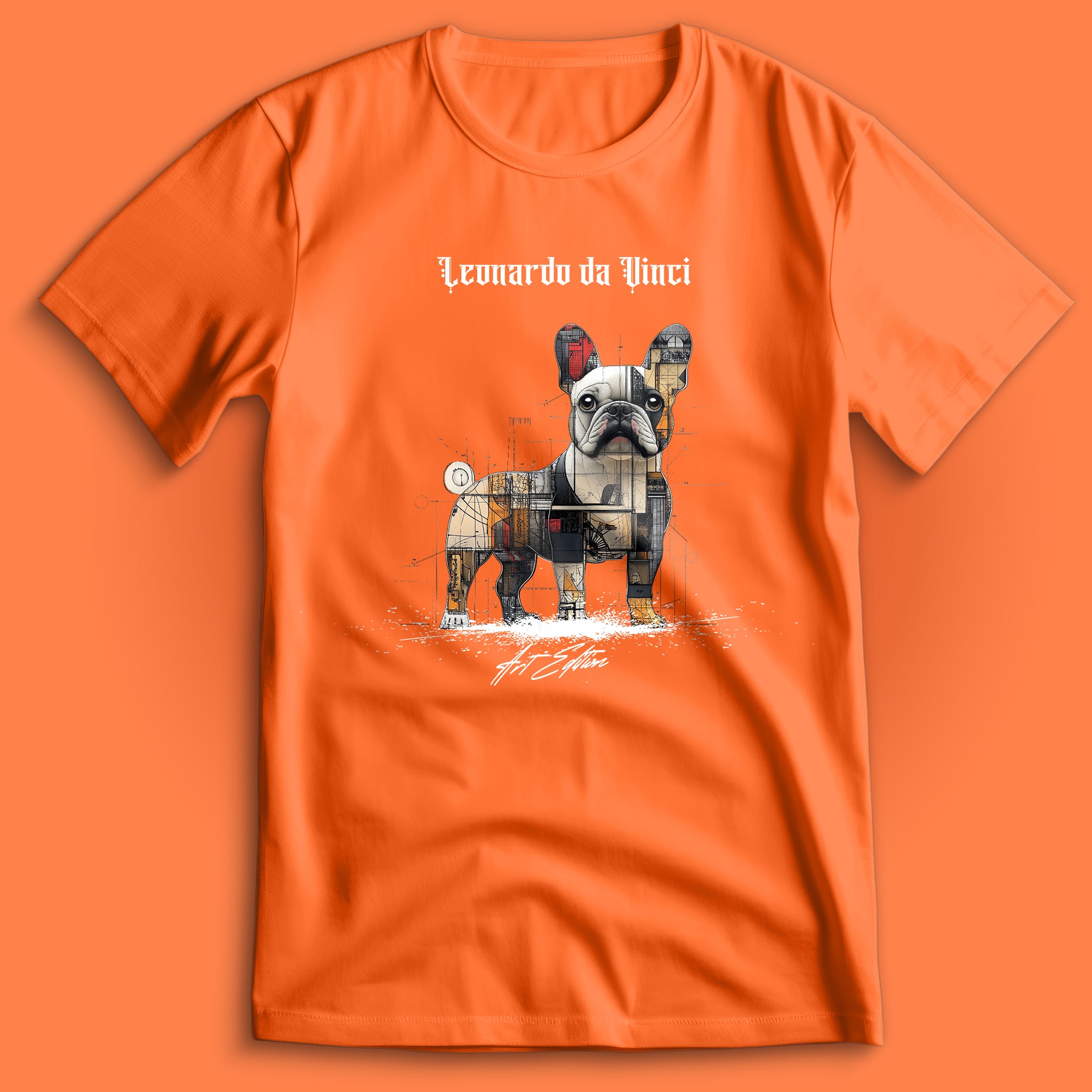 French Bulldog Art Edition v2 Leonardo da Vinci T-Shirt