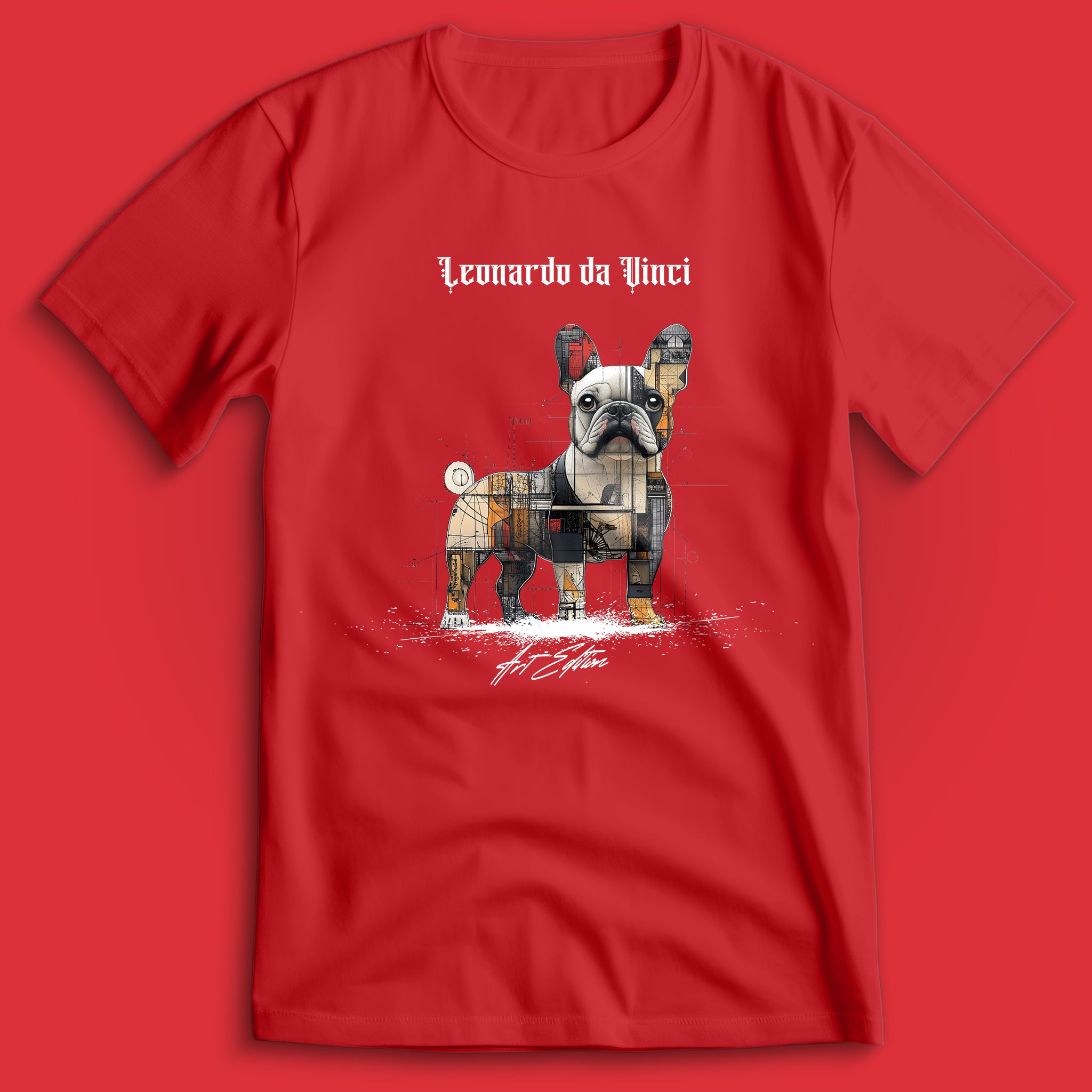 French Bulldog Art Edition v2 Leonardo da Vinci T-Shirt