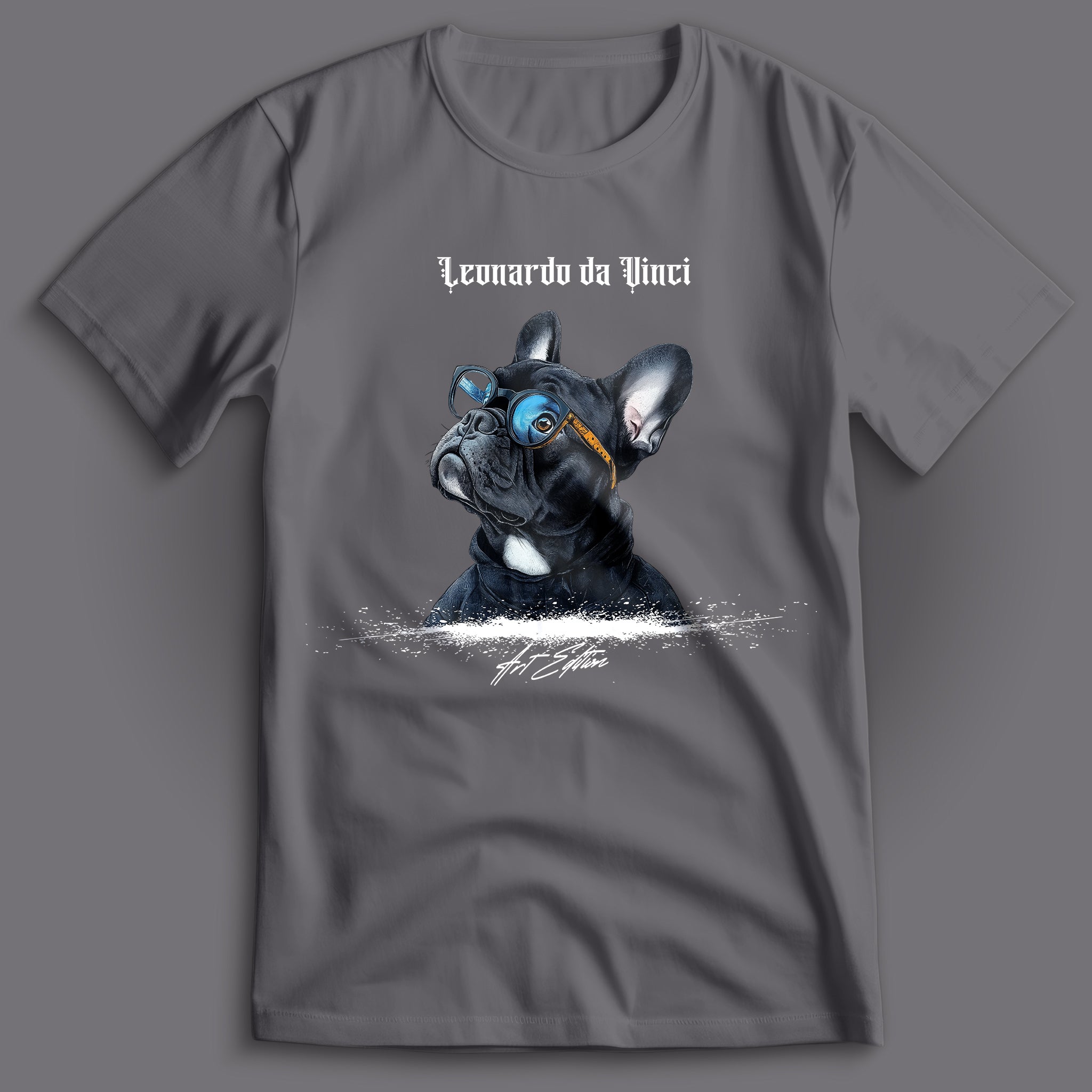 French Bulldog Art Edition Leonardo da Vinci T-Shirt