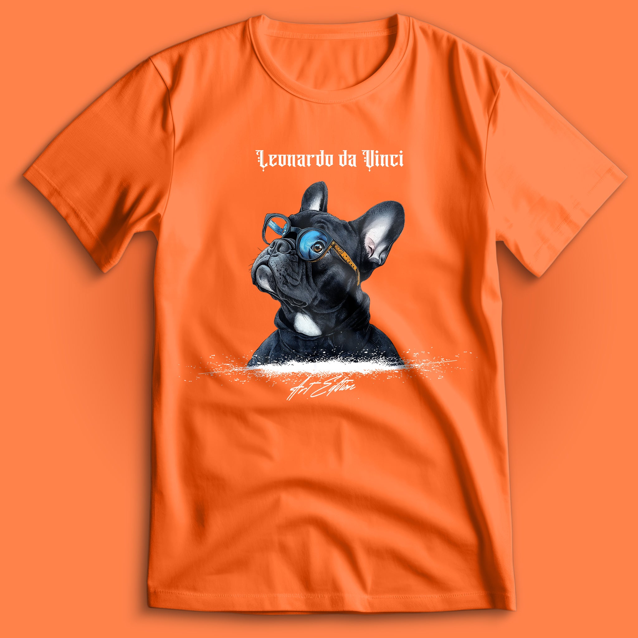 French Bulldog Art Edition Leonardo da Vinci T-Shirt