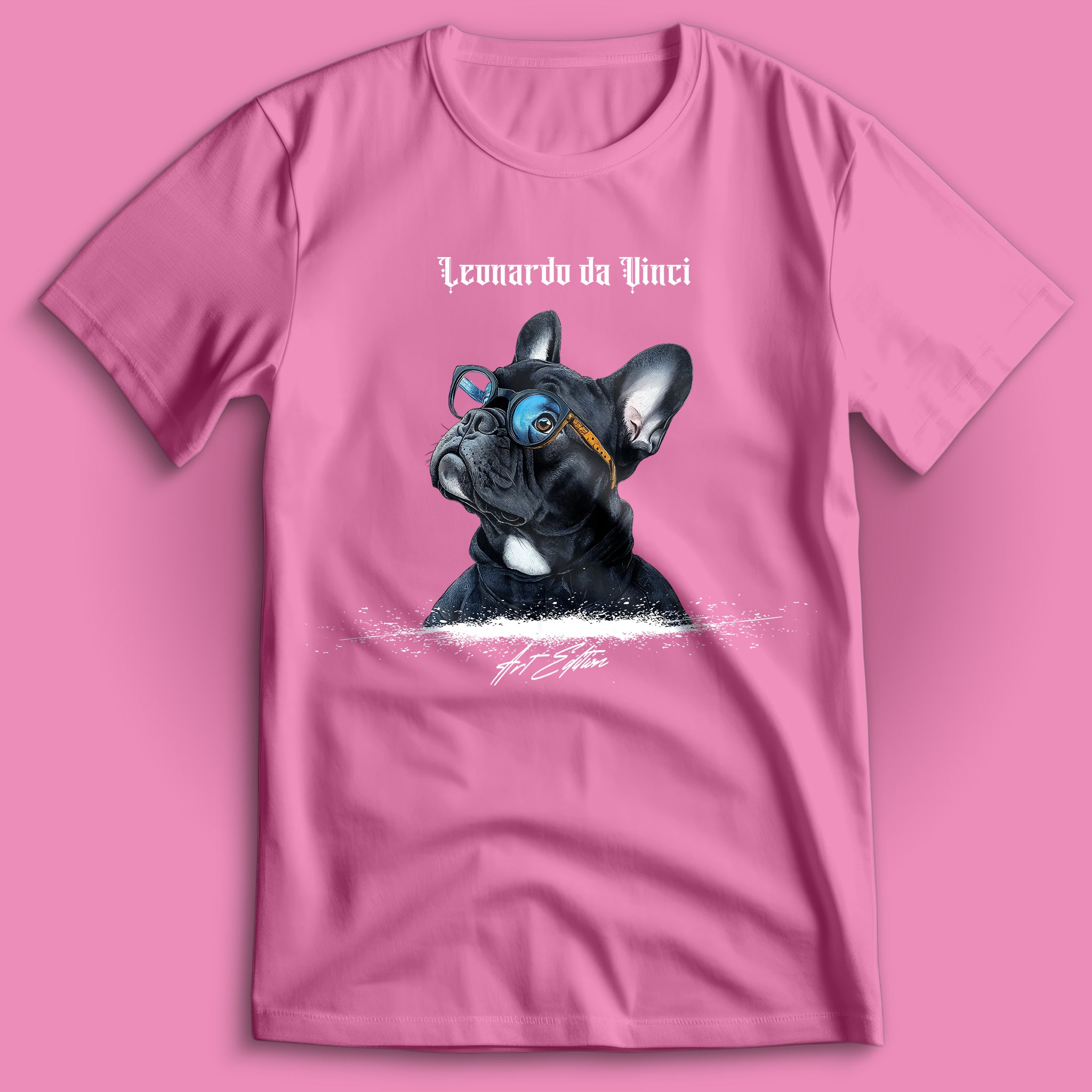 French Bulldog Art Edition Leonardo da Vinci T-Shirt