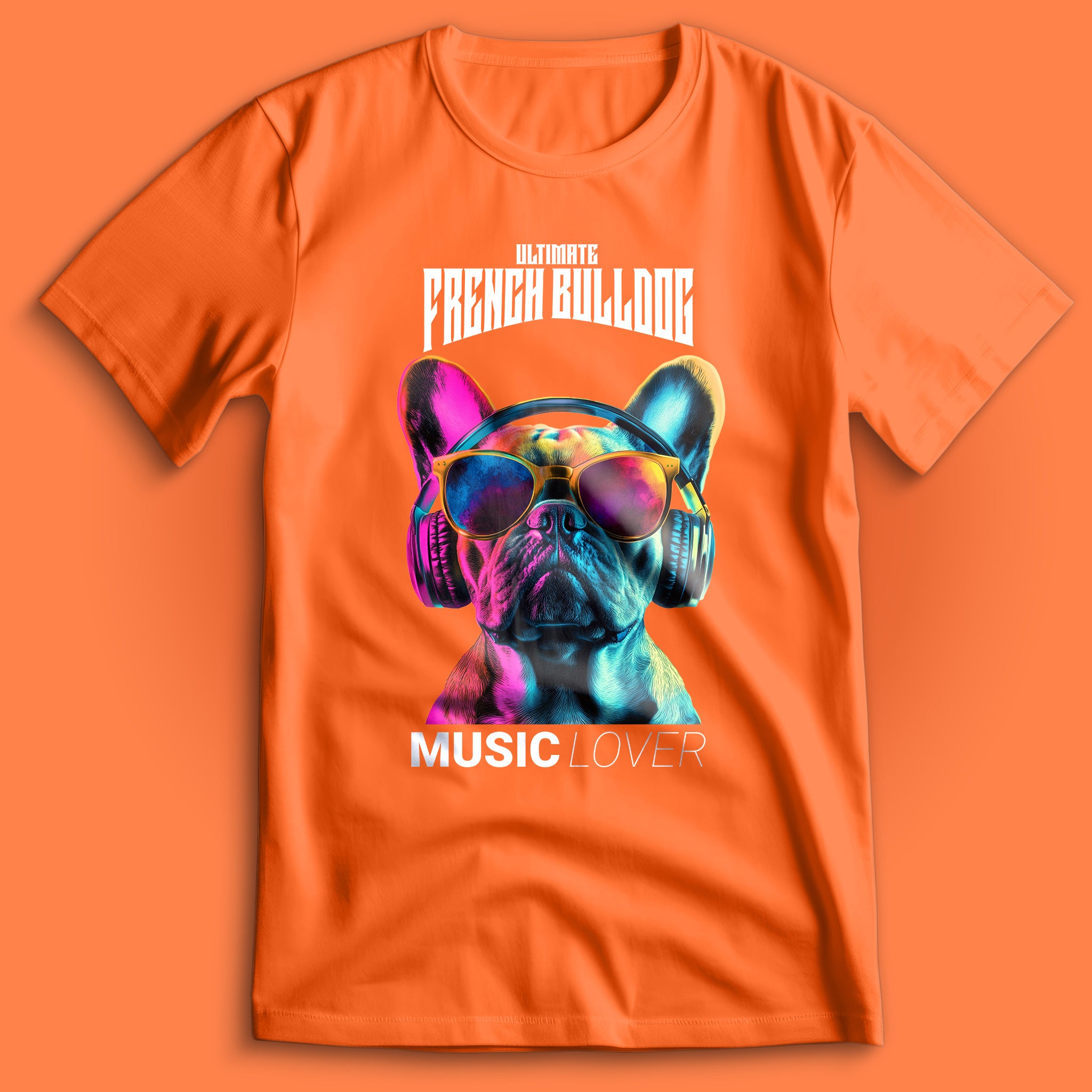 French Bulldog Music Lover T-Shirt